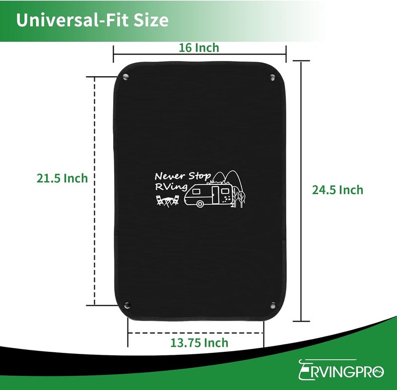RVINGPRO RV Door Window Shade, 16 Inch X 24.75 Inch Camper Door Window Cover, Privacy Protector, UV Rays Protection, Never Stop RVing - Image 5